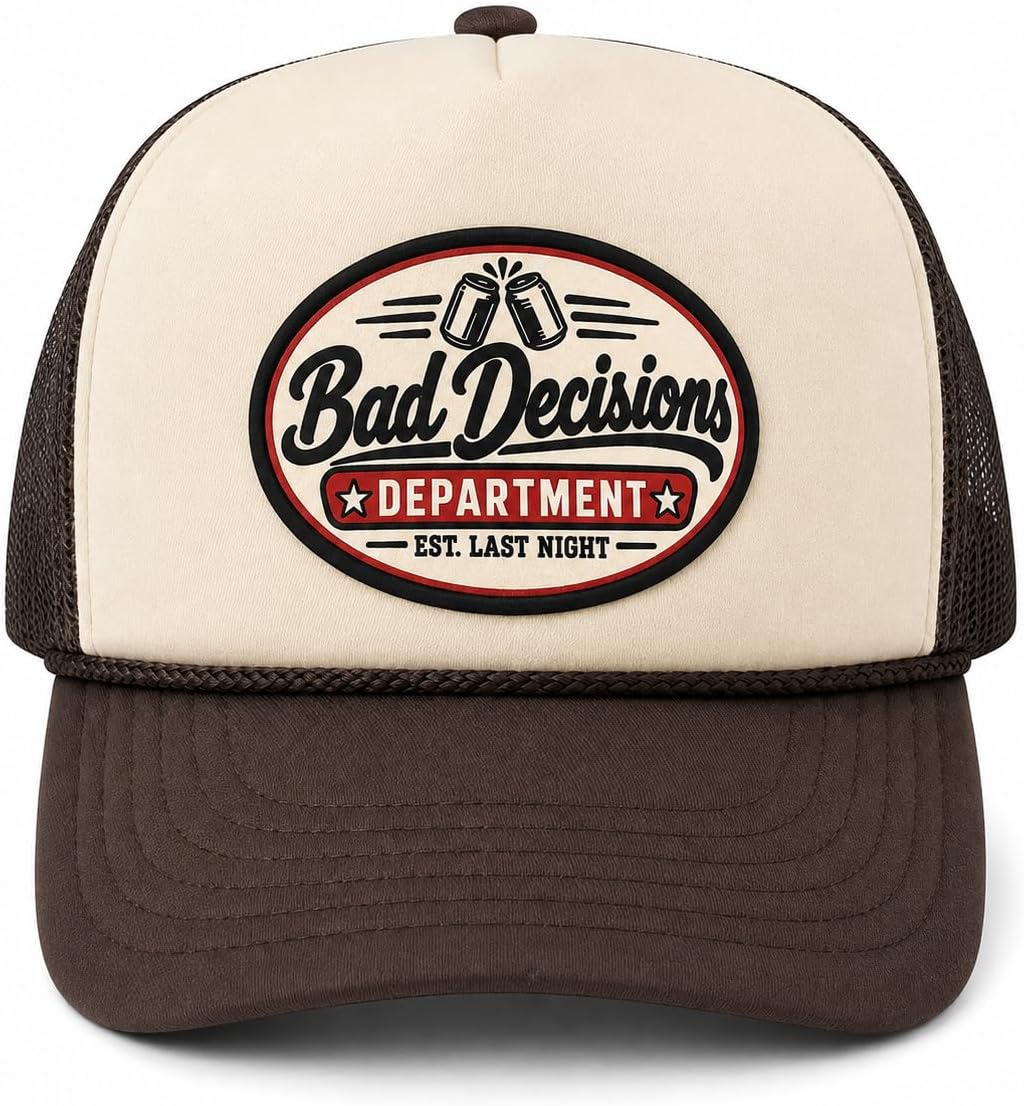 Ink Trendz Western Themed Cowboy Snapback Hat | Vintage Cowboy Cowgirl Western Funny Hats | Foam Truck'n Cap