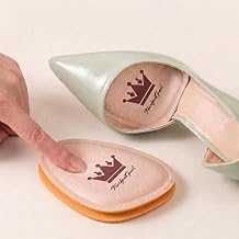 High Heel Forefoot Cushion Pad, Anti-Slip Breathable Sponge Shoe Insert for Pain Relief, Beige, 1 Pair