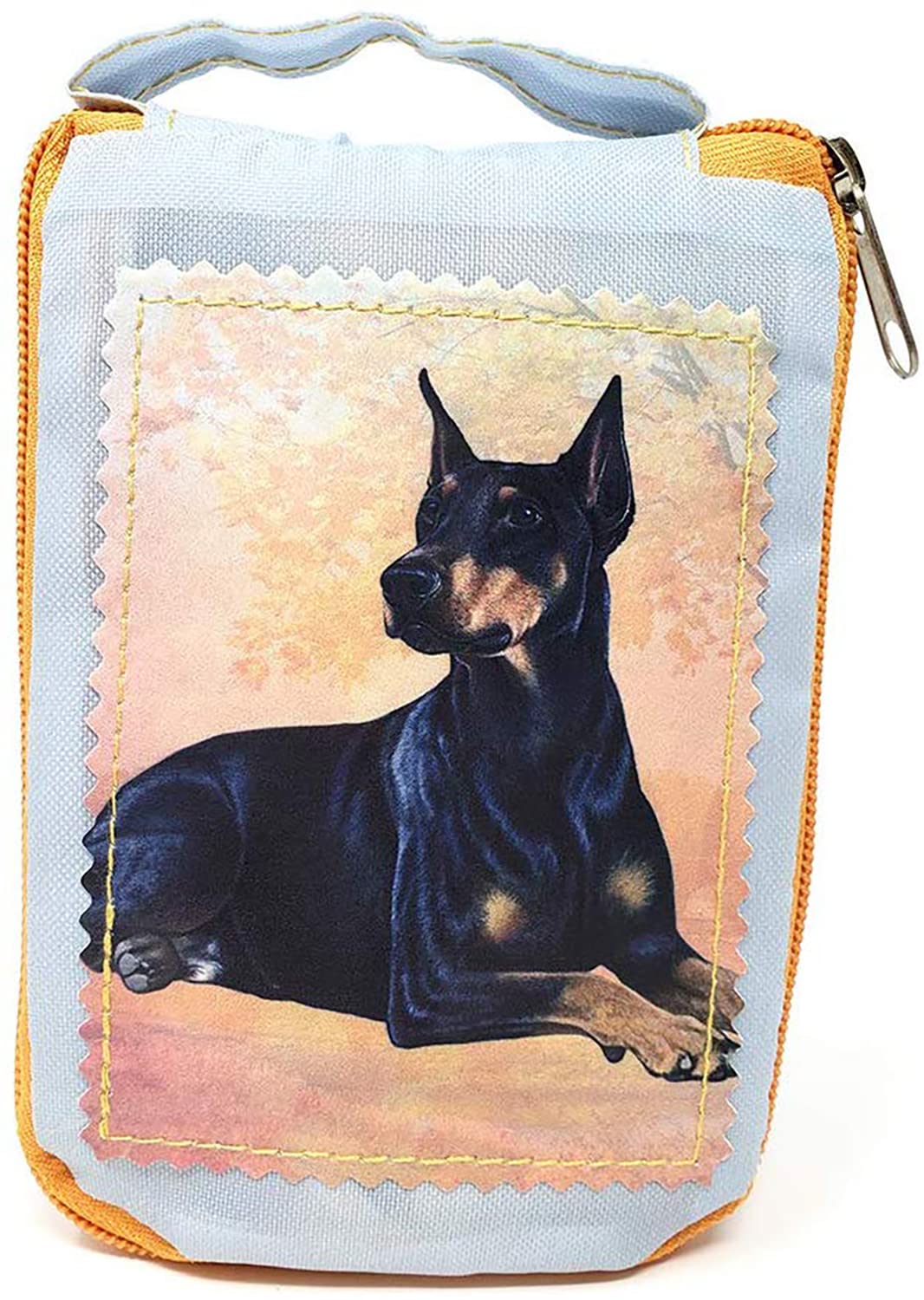 Doberman Foldable Tote Bag - Durable and Waterproof - Zippered Tote for Women - Amazing Art - Perfect for Doberman Owners
