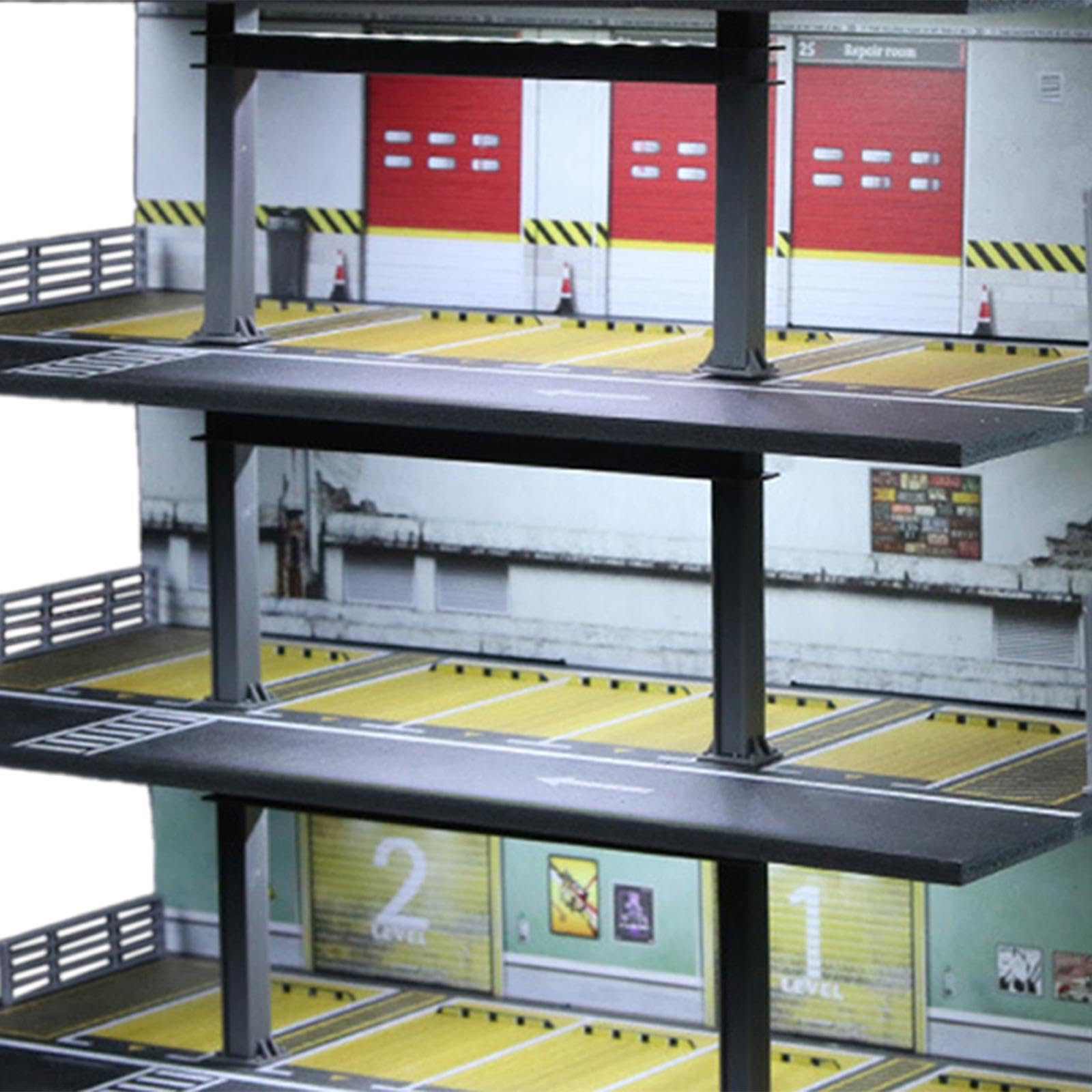Vitrine für Modellautos Im Maßstab 1:64, Diorama Dekoration, Spielzeugauto Ausstellungsbox, Miniatur Szenenmodell, Style E