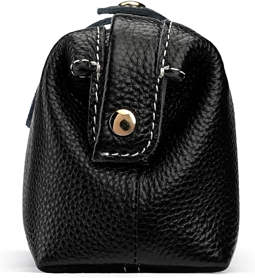 Travel leather makeup bag, waterproof mini makeup box, small travel storage bag