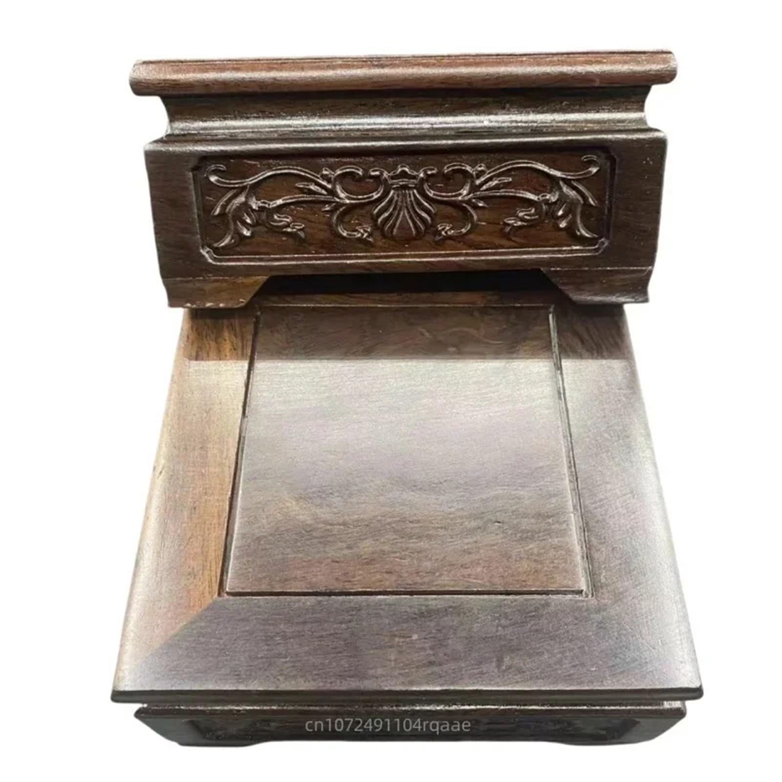 Support à bonsaï Service à thé en ébène, vase, piédestal, brûleur d'encens en bois, présentoir à bonsaï