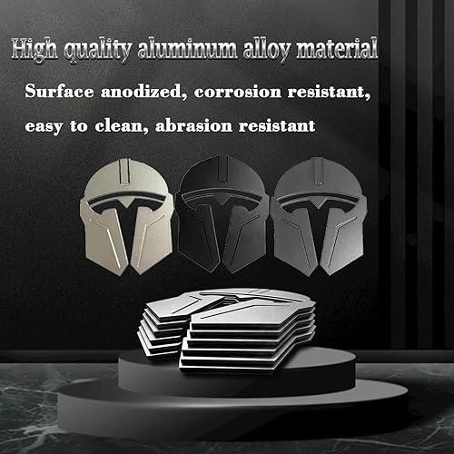 Miniatura 3 de YHCDSEA Adhesivo para Tesla Model 3 Y con logotipo frontal, emblema de metal T para accesorios Tesla Model 3Y (gris)