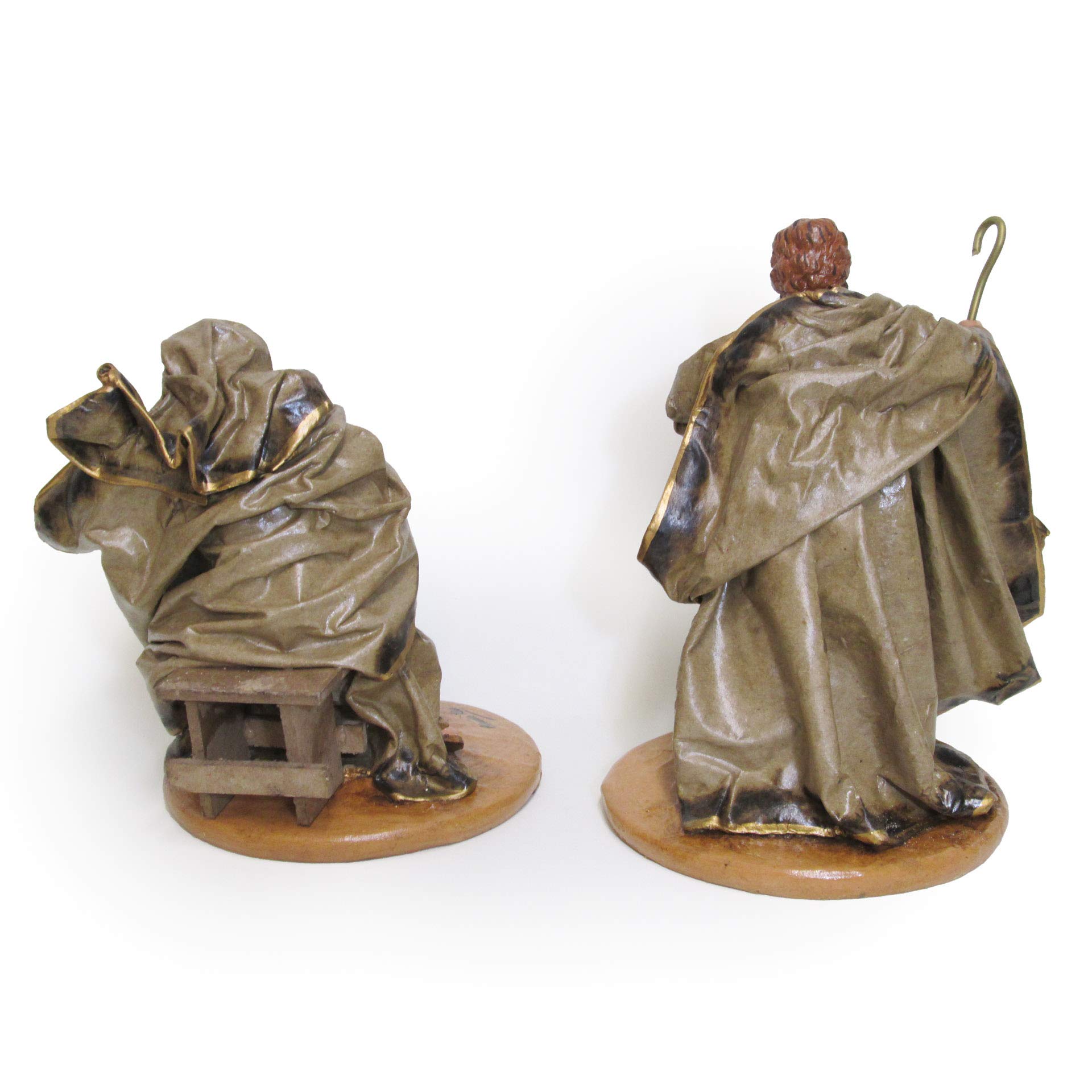 Arte Sacra di Claudio Riso Krippen-Set aus Pappmaché und Terrakotta, typisches Handwerk von Leccese