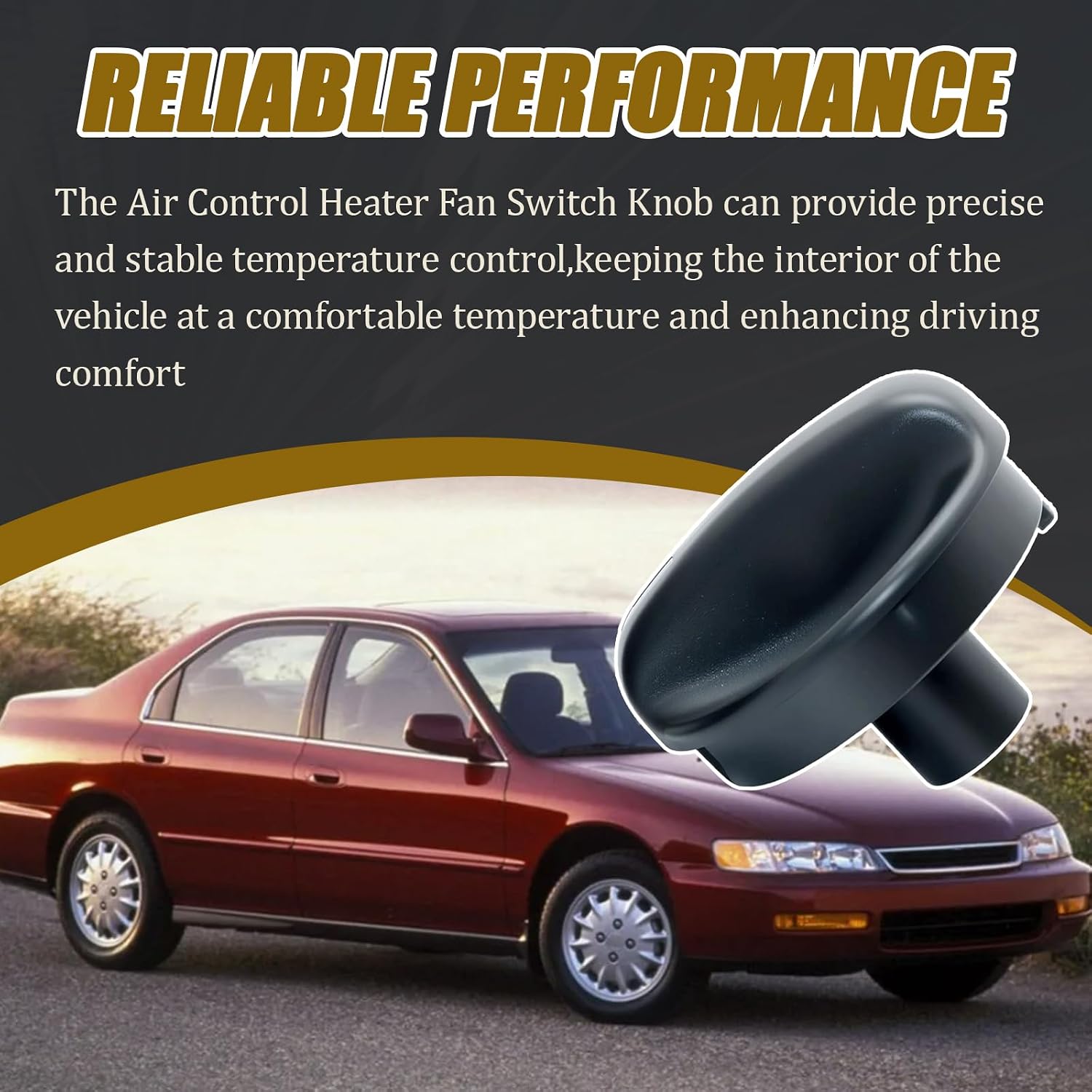 79581-SV4-A01 2Pack Air Control Heater Fan Switch Knob Compatible with Honda Accord CD4 CD5 1994 1995 1996 1997 Replace for 77200-SV4-A010-M1
