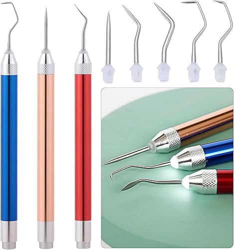 SVICCOOKQ Herramientas de deshierbe LED, 3 piezas para vinilo. Accesorios y suministros para quitar papel de vinilo diminuto y proyectos de