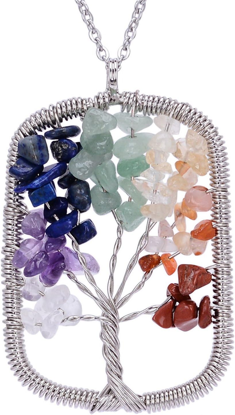 Tree of Life Pendant White Freshwate Pearl Necklace Handmade Wire Wrapped Birthstone Necklace