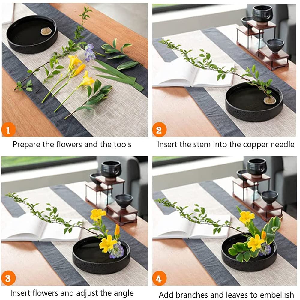 YIUWOD Lot De 4 Pique-Fleurs Grenouille En Acier Inoxydable - Supports Ikebana Pour Arrangements Floraux - Tailles Variées