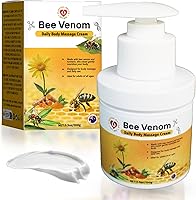 Vista 1 de Bee Venom Massage Cream with Pump - Soothing Muscle Rub with Turmeric, Arnica & MSM - Premium Bee Venom Lotion for Back, Legs & Feet - Everyday