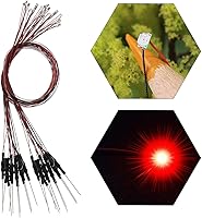 Vista 59 de Evemodel L0402B 20pcs pre-cableado SMD LED 0402 Bule Diodo emisor de luz 12V pre-soldado Micro Litz cable cable longitud 7.8 pulgadas (7.9 in)