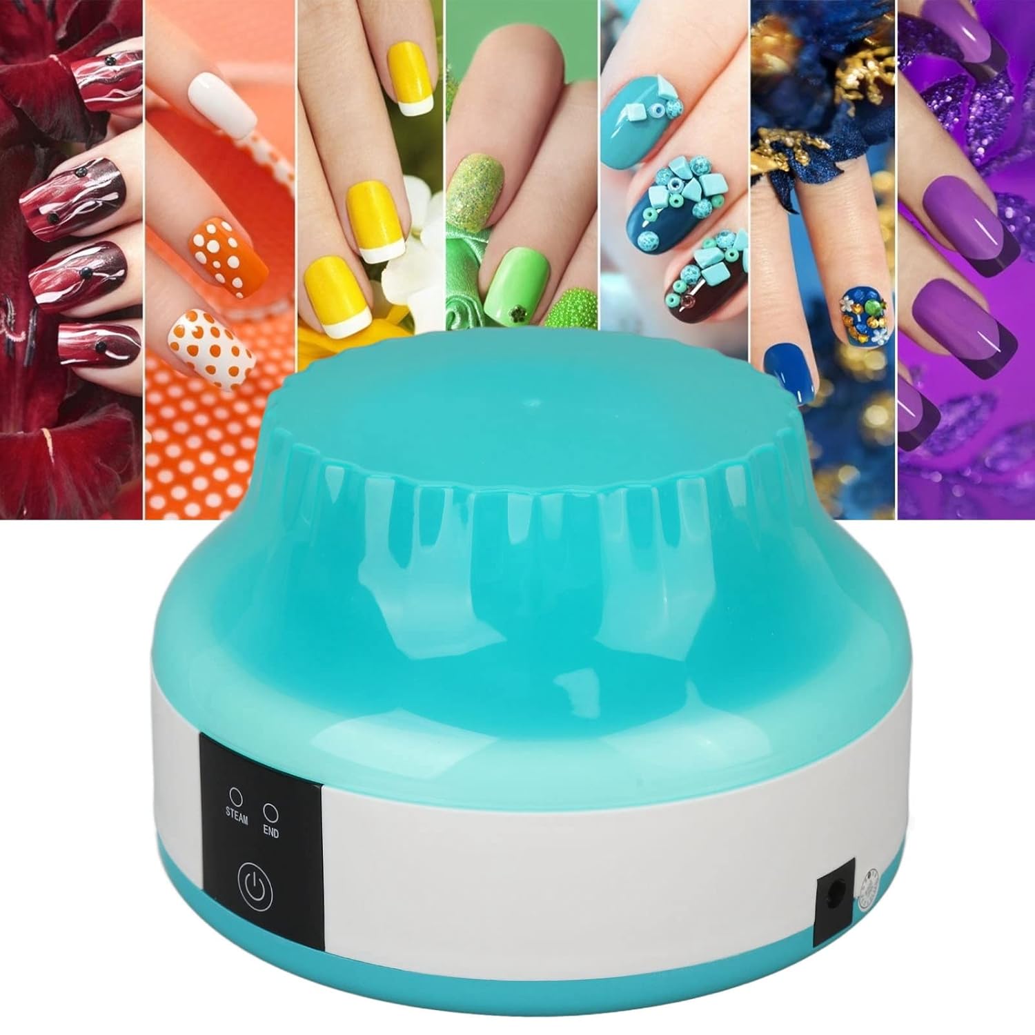 Nail Polish Remover Machine, Portable Automatic Electric Steam Nail Polish Remover, Gel UV Nails Steamer Heater Cleaner Machine for Beauty Salon Home Use Electric Nail Steamer Tool