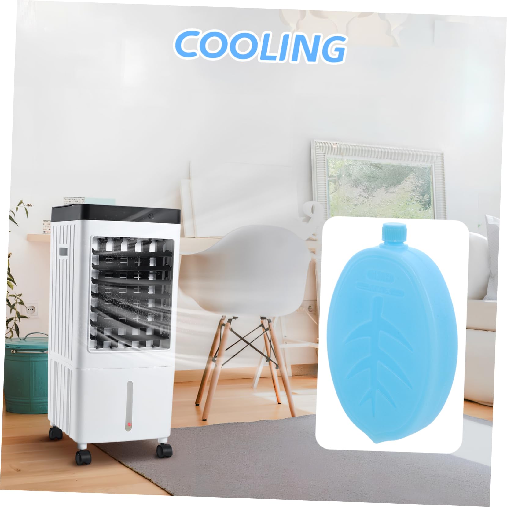 BESPORTBLE Boîte à Cristaux de Glace pour Ventilateur de climatisation Blocs de Glace pour Refroidisseur glacières réutilisables rafraichisseur rafraîchisseur d'air PE
