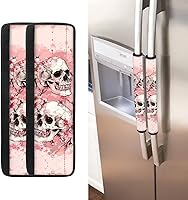 Vista 28 de Fundas para manija de refrigerador con bandera estadounidense de águila, 2 unidades, fundas ajustables para manijas de electrodomésticos, mantiene