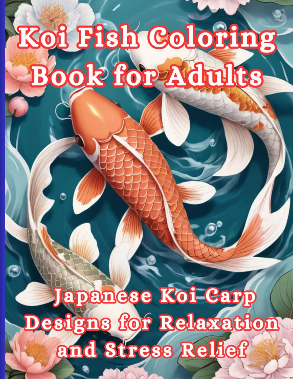 Koi Fish Coloring Book for Adults Japanese Koi Carp Designs for Relaxation and Stress Relief: Intricate Koi Carp Illustrations for Mindful Relaxation, Stress Relief, and Creative Expression