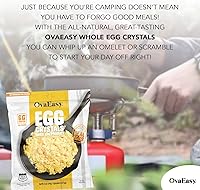 Vista 7 de OvaEasy Dehydrated Egg Crystals – 5.1oz. Bag – Powdered Eggs Made From All-Natural Ingredients – Easy-To-Prepare Egg Powder – Dehydrated Food