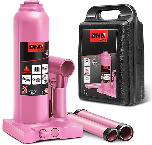 Miniatura 8 de Gato hidráulico DNA MOTORING para botella de aire, capacidad de 20 toneladas (40,000 libras), mango manual y bomba de aire para reparación de