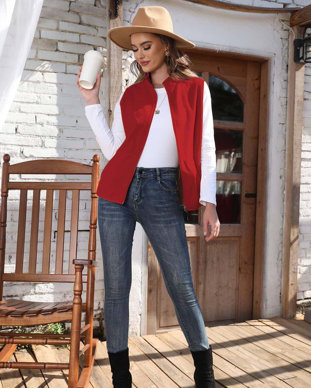 Xeoxarel Women's Fleece Vest with 6 Pockets (XS-2XL) - Image 2