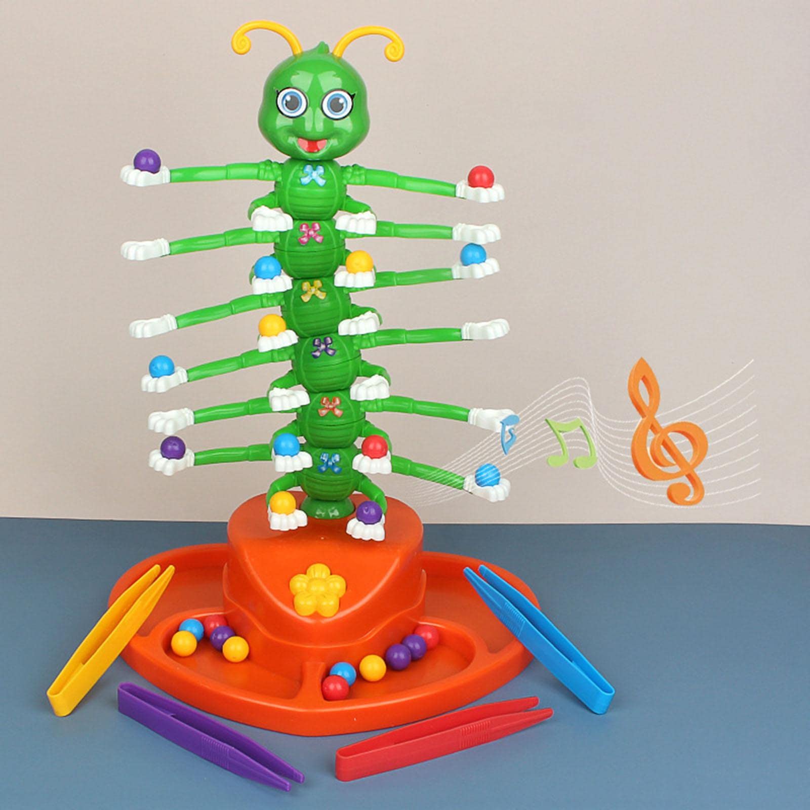 Juego de Mesa de Equilibrio con Rompecabezas de Oruga Eléctrica Wiggle Toys para 2-4 Jugadores.