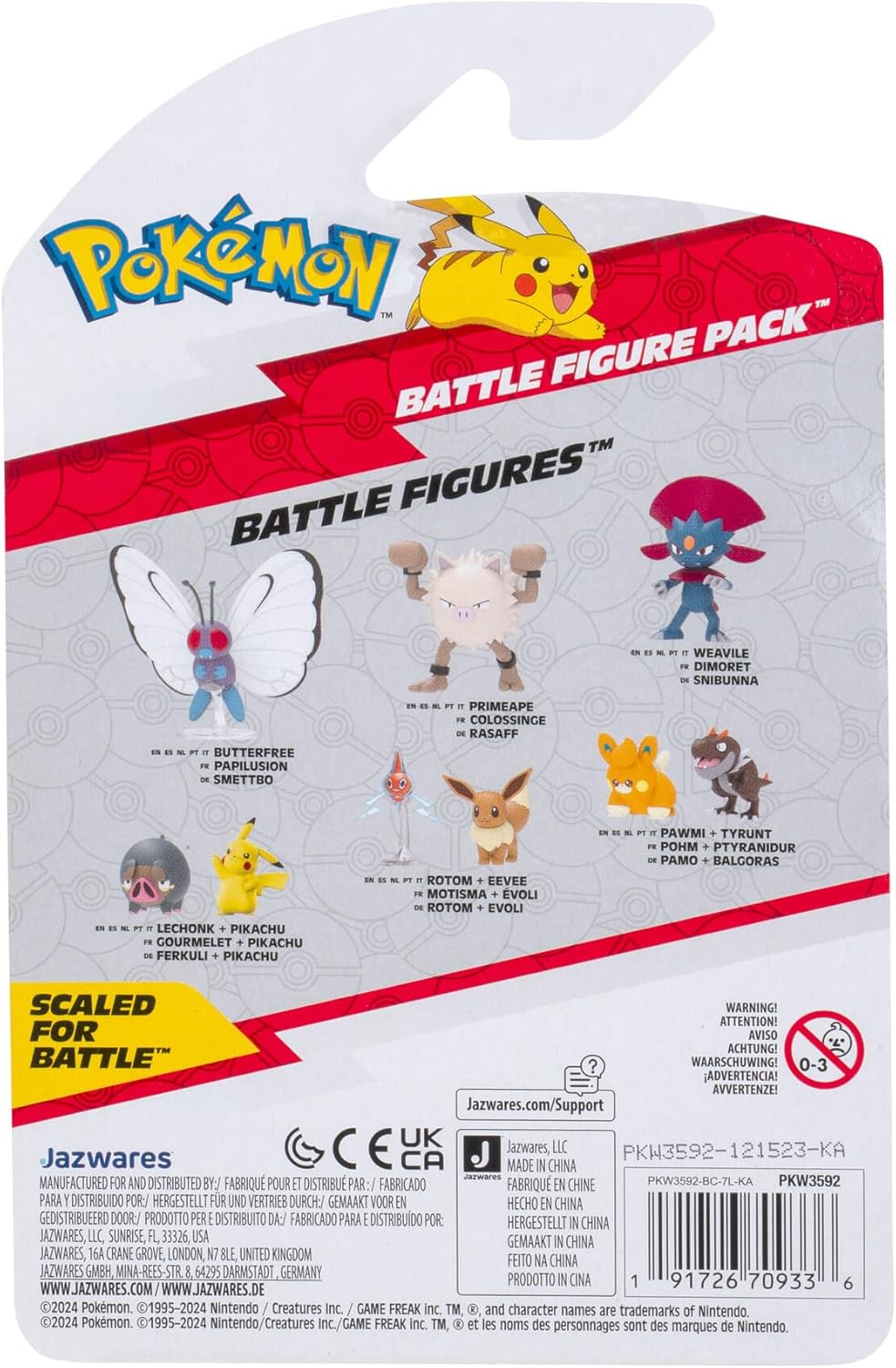 Pokémon Battle Figures Pack: Pikachu and Hydropi, 2 Detailed Figures