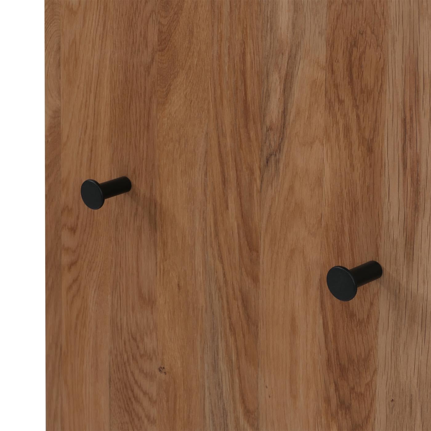 MCA Garderobenpaneel HWC-P55 Massiv-Holz Ablagefläche Haken, Eiche