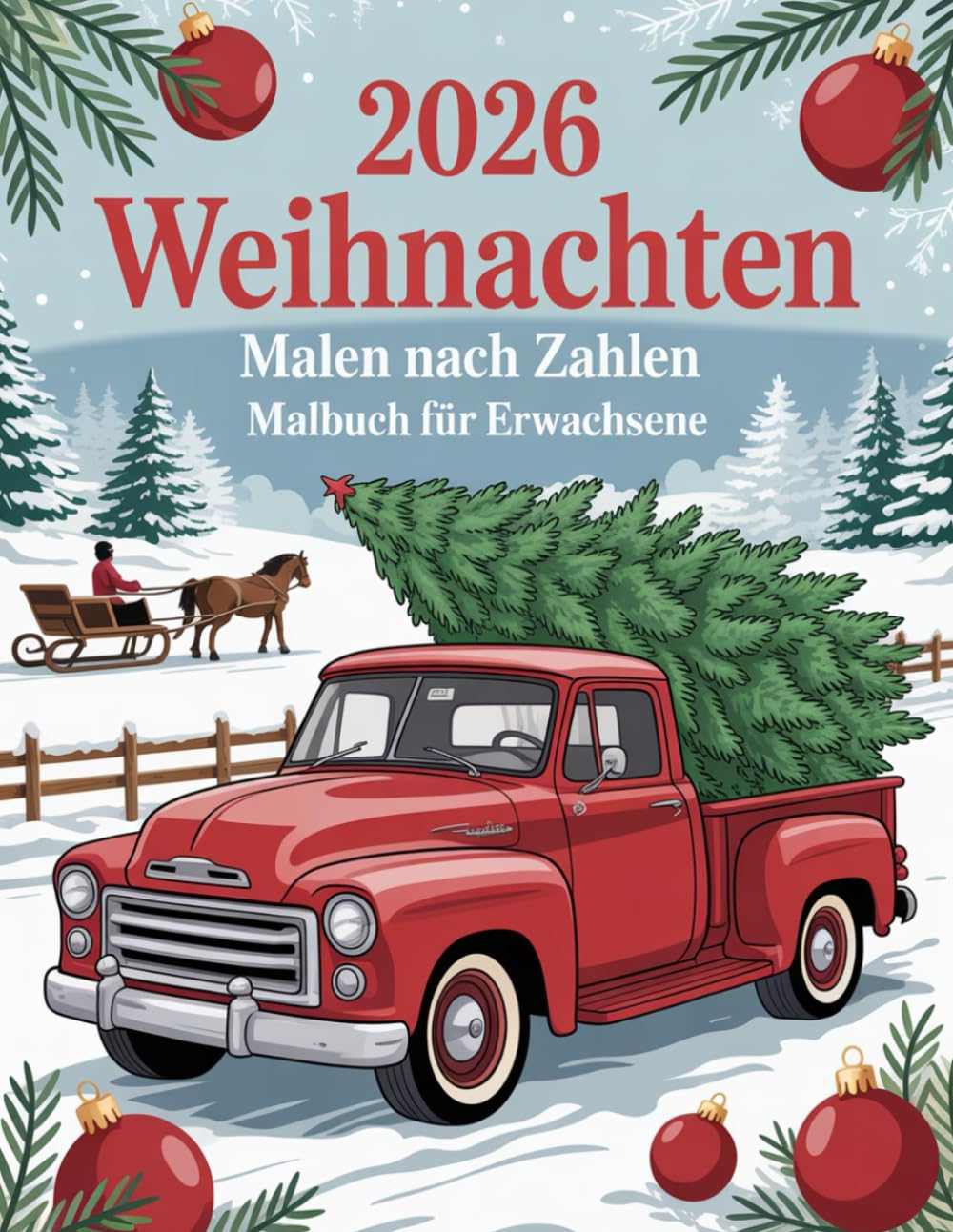 Weihnachten Malen nach Zahlen Malbuch für Erwachsene: Entspannendes Weihnachts-Malen-nach-Zahlen-Buch für Erwachsene – stimmungsvolle Winter- und ... kreativen Auszeit während der Weihnachtszeit