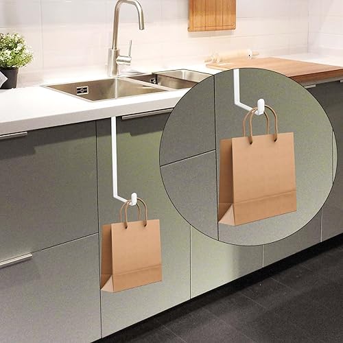 Miniatura 5 de 1 gancho para asiento de orinal, ganchos de puerta en forma de Z, sin taladro, multifuncionales, para colgar asiento de entrenamiento de inodoro,