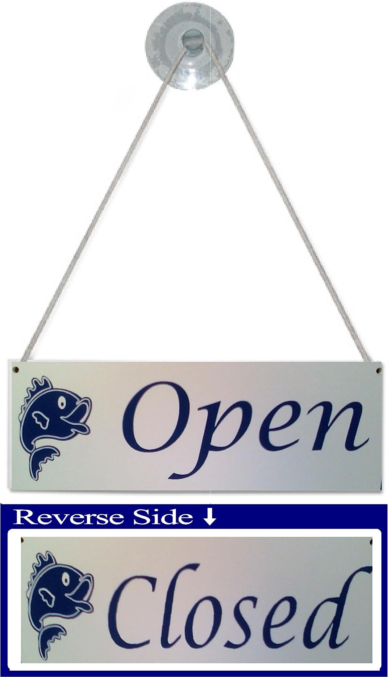1st 4 Signs Open & Closed Door Hanging Sign - Chip/Fish Mongers/Aquatics/Pet Shop/Bait & Tackle