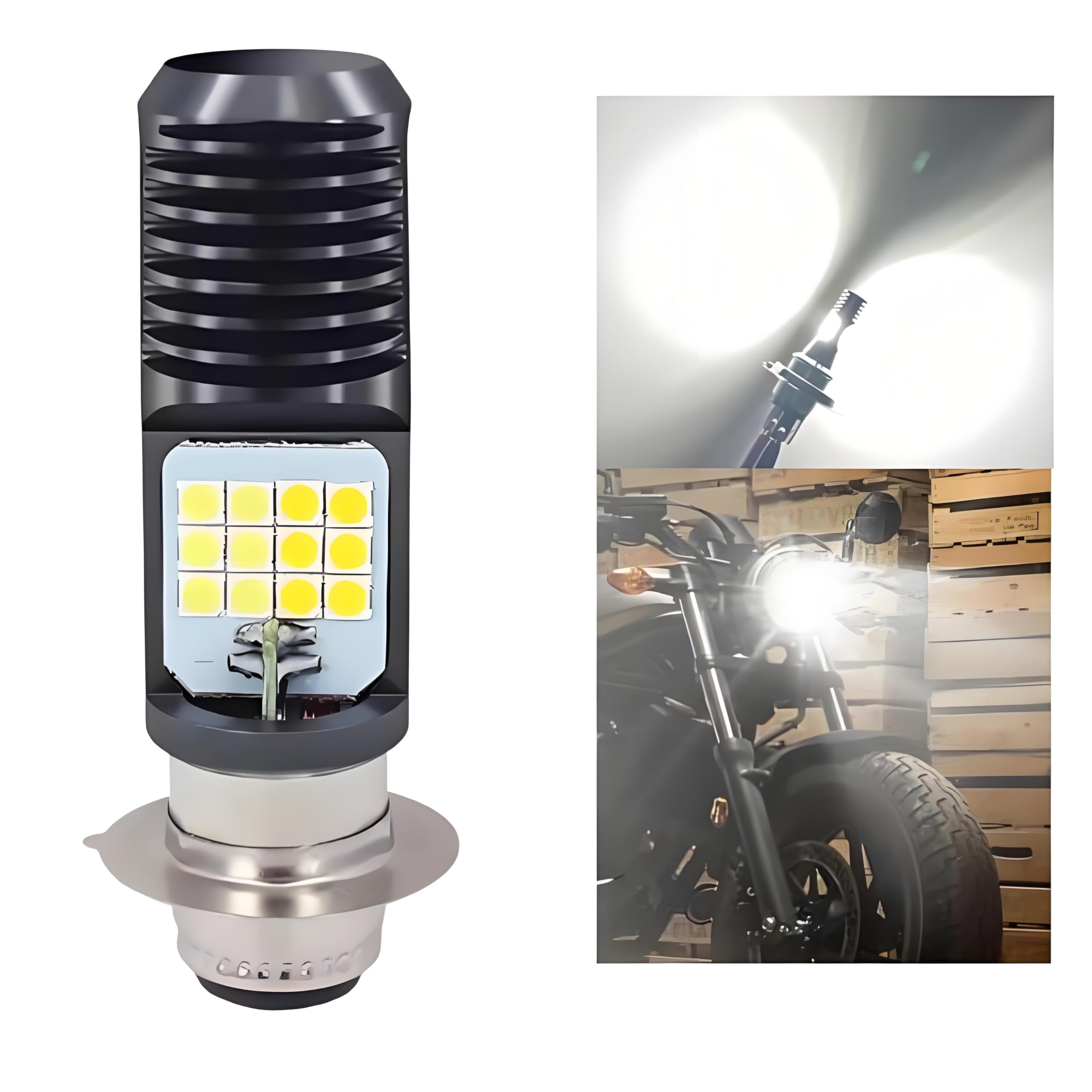 りっぴ Amazon | P15D 25-1 LEDヘッドライト PH7バイク用 Hi/Lo切替 1800lm