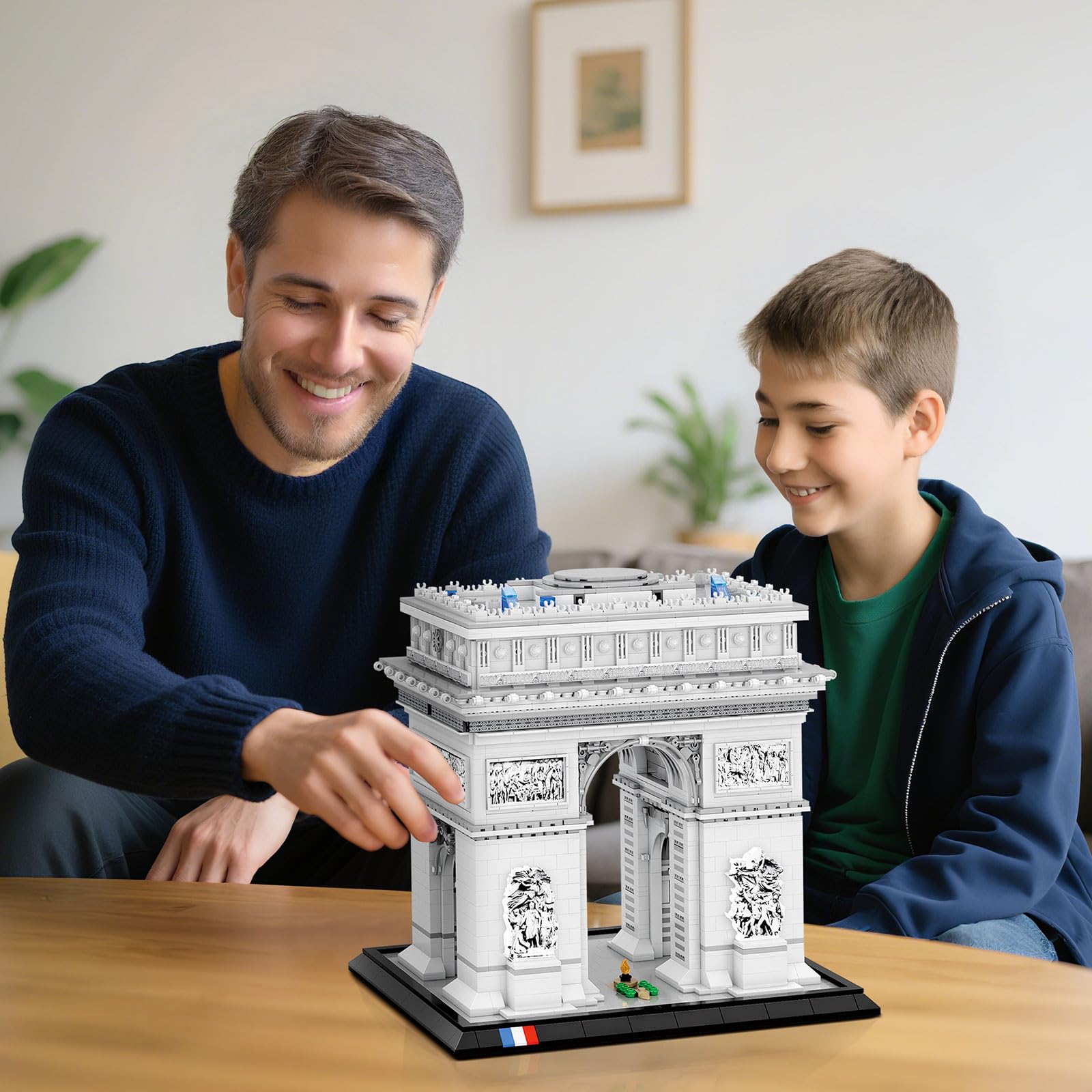 Reobrix Arc de Triomphe Bausatz für Erwachsene 66024, Frankreichs Pariser Wahrzeichens Bauset Set, DIY Konstruktionsspielzeug Sammlerstück & Geschenk für Architektur Enthusiasten（3395 Teile）