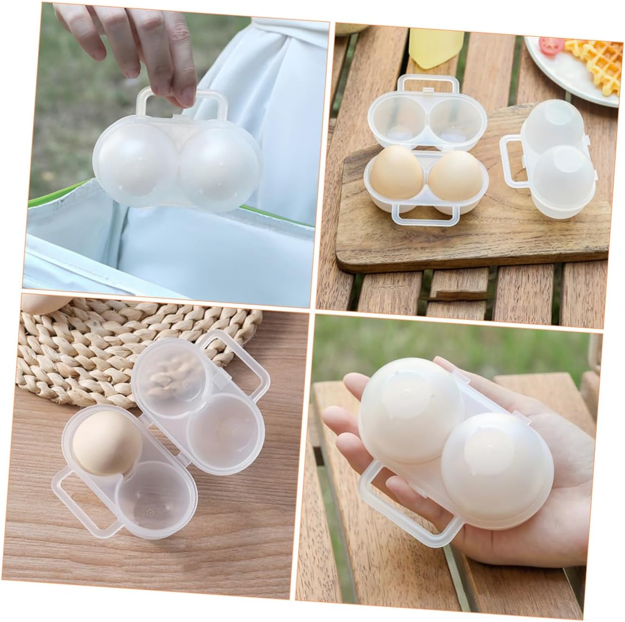 8 Pcs Egg Carton Protection Box Egg Tray Chicken Eggs Container Fresh Egg Holder Egg Dispenser Fridge Egg Container Picnic Egg Carrier Egg Storage Case Egg Rack Outdoor Plastic