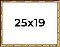 Vista 262 de Poster Palooza Marco de madera maciza de bambú dorado de 12 x 8 pulgadas con acrílico UV, respaldo de tablero de espuma y accesorios para colgar