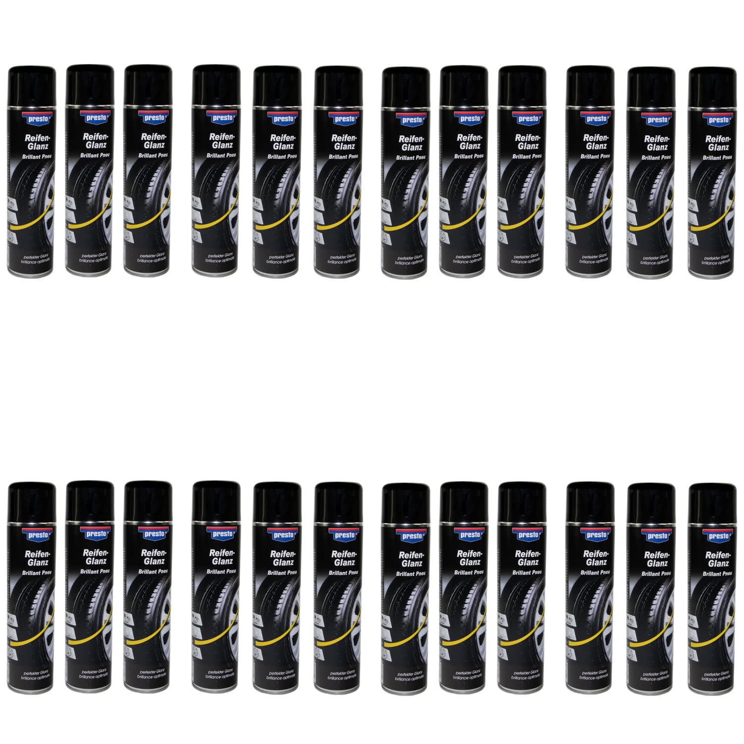 Reifenglanz Spray Reifenpflege Schutz Glanz Versiegelung Presto 383458 24 X 600 ml