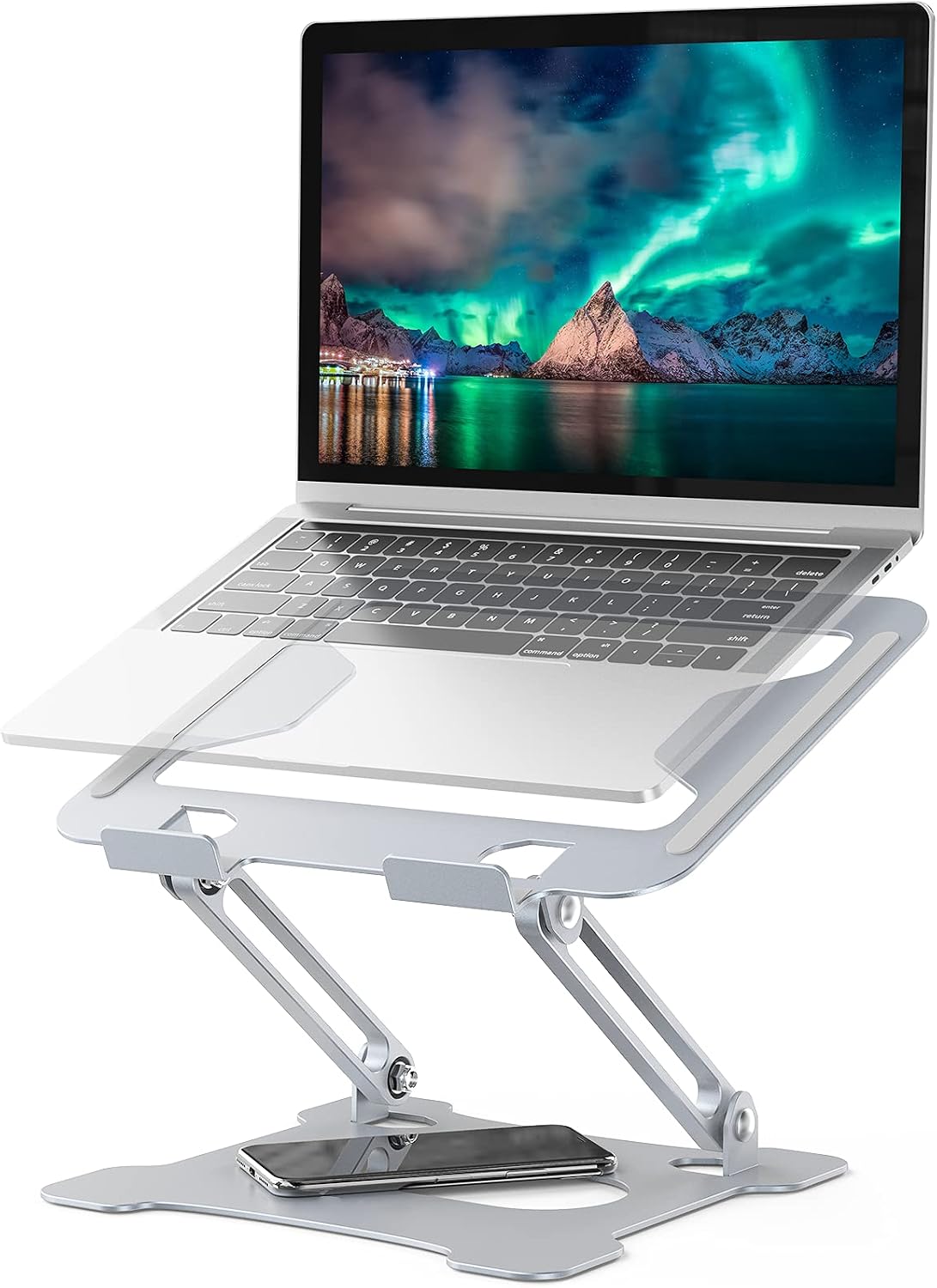 targeal Adjustable Laptop Stand,Portable Desk Laptop Computer Stand Riser&Multi-Angle Stand with Heat-Vent to Elevate Laptop Holder for Mac,Notebook,Lenovo More10-16 Laptop (Silver01)