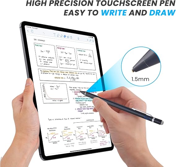 Amazon Fire HD 10タブレット用スタイラスペン EDIVIA デジタルペンシル 1.5mm極細ペン先ペンシル付き Amazon Fire HD 10タブレットスタイラス用 ブラック