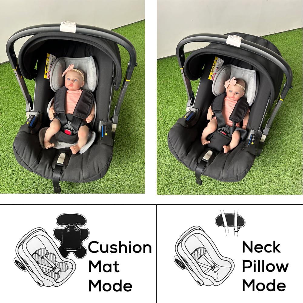 Poggiatesta e cuscini universali compatibili con seggiolini auto Doona, fodere per sedili per passeggini, tessuto invernale delicato sulla pelle