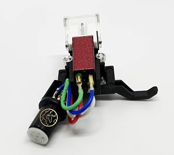 Headshell, Red mount cartridge, needle, stylus for SANSUI XP-99, XR-Q5, P-D10