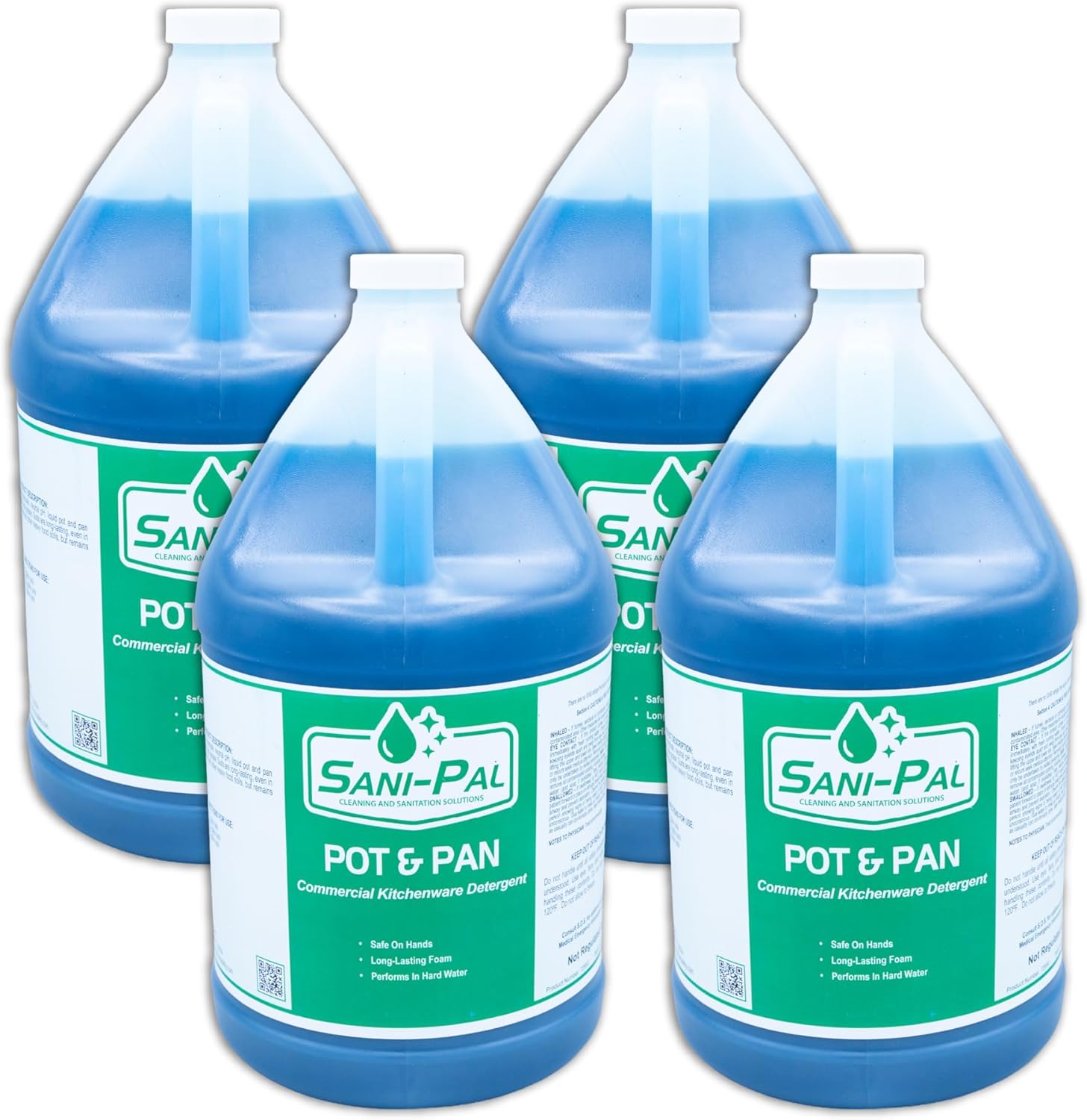 Pot & Pan Concentrate, Foaming Kitchenware Detergent, Long Lasting & Effective, Non-Phasphate, 128 fl oz, Fresh Linen Scent (4, 128 fl oz)