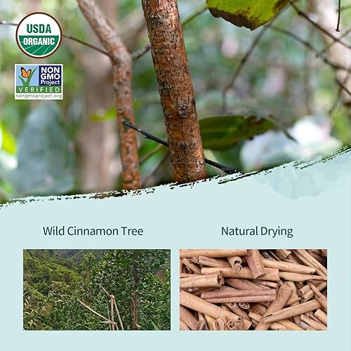 Miniatura 8 de Soeos Palitos de Canela Orgánica, 8 oz (226g), 3.5" de largo, 100% Cruda, Sin Organismos Modificados Genéticamente, Certificada Kosher, Especia de