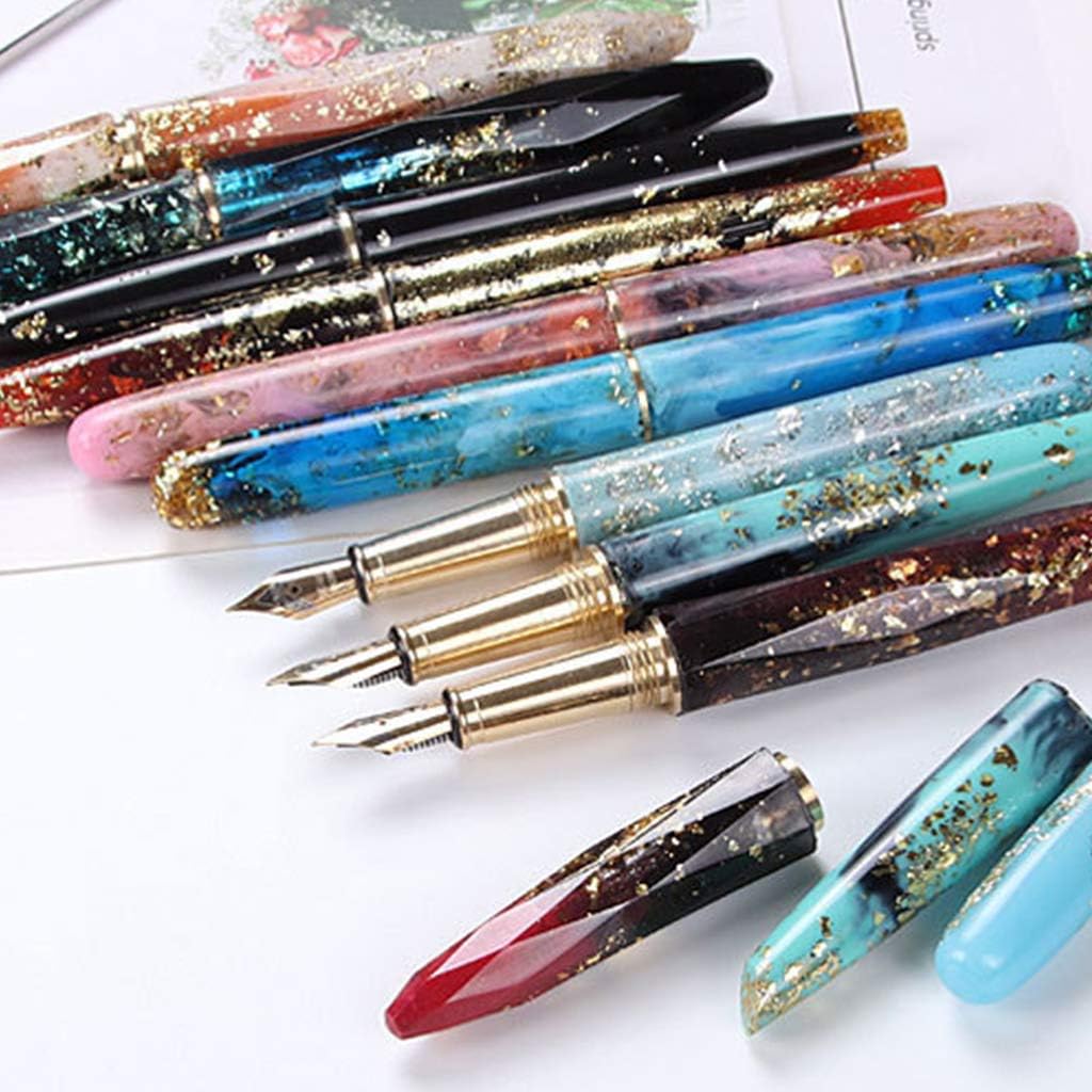 Pen Shape Resin Molds Epoxy Casting Molds Fountain Pen Silicone Molds Cylinder Epoxy Mold for Candle Crafts Making Tools