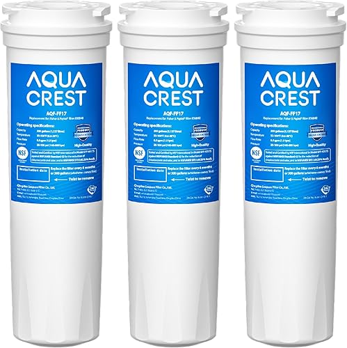 AQUACREST 836848 Filtro de agua para refrigerador, repuesto para Fisher & Paykel 836848, 862285, 862284, paquete de 3