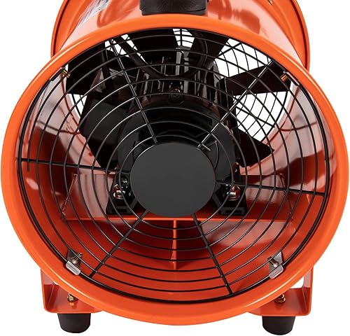 Miniatura 3 de Ventilador de utilidad, ventilador portátil de 10 pulgadas, 320 W, soplador de alta velocidad, potente extractor de humos de bajo ruido con manguera
