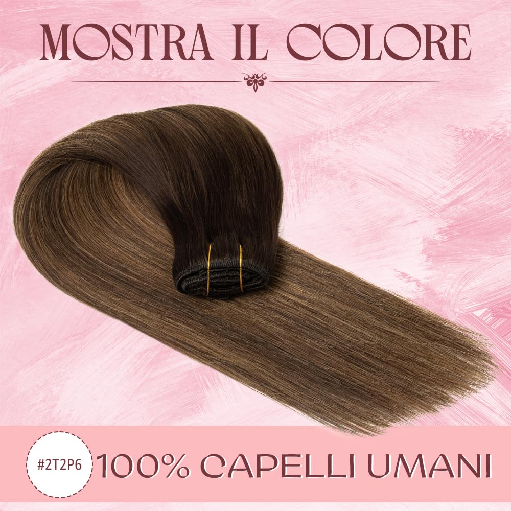 Clip in Hair Extensions Real Human Hair Clip-in Hair Extensions 3.6oz/100g Clip ins 100% Brazilian Remy Human Hair for Women Straight Soft Hair No Tangles 8pcs with 18 Clips (20 Inch #2t2p6) - Image 2