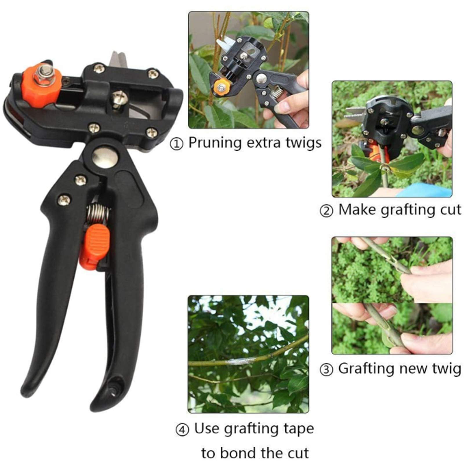 Attrezzi per innesti da giardino - Cesoie per innesti, cesoie per innesti Lame di ricambio Ramo di piante Ramoscello Vite Kit di utensili da taglio per alberi da frutto Giardino o prato