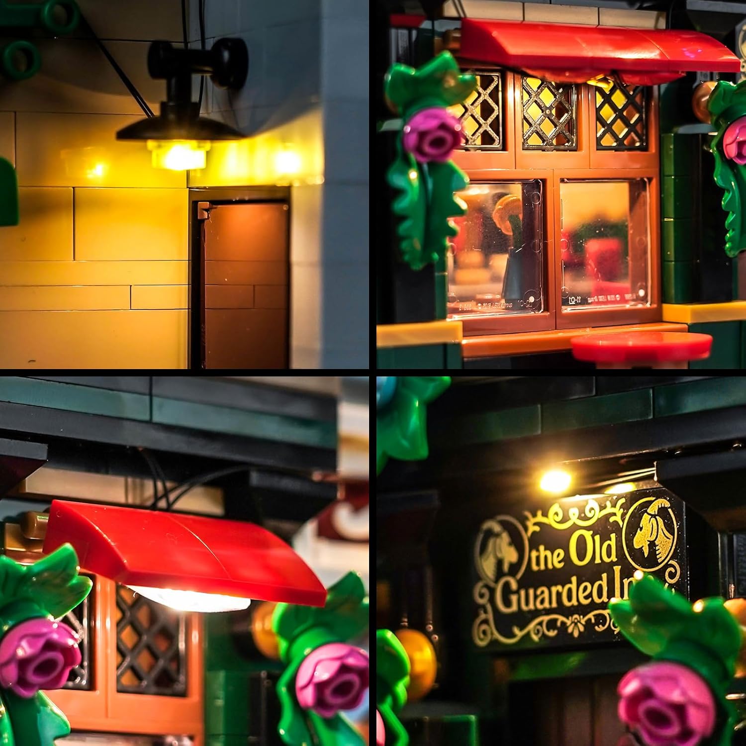 BrickBling LED Light Compatible with Lego Tudor Corner (Lights Only), Creative Lighting Compatible with Lego 10350- Light up Your Modular (Classic Version Light)