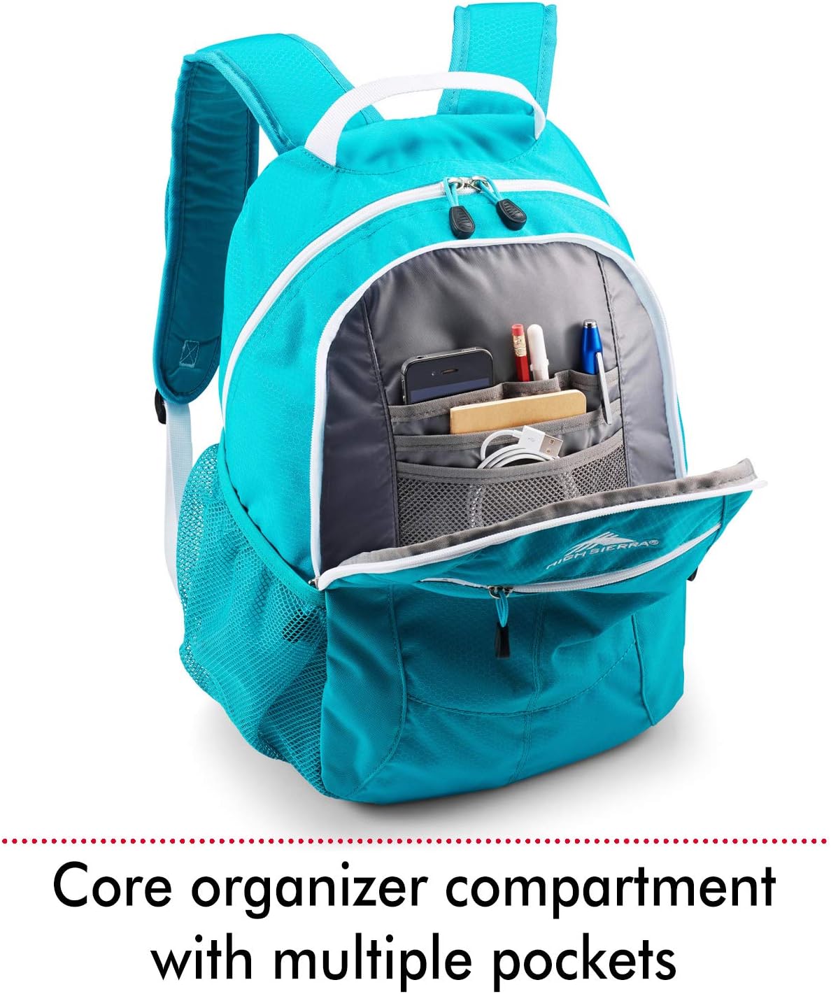  | High Sierra Curve Backpack, Black (Black/Black/Black), 18.5 x 12.5 x 8.5-Inch | Kids' Backpacks