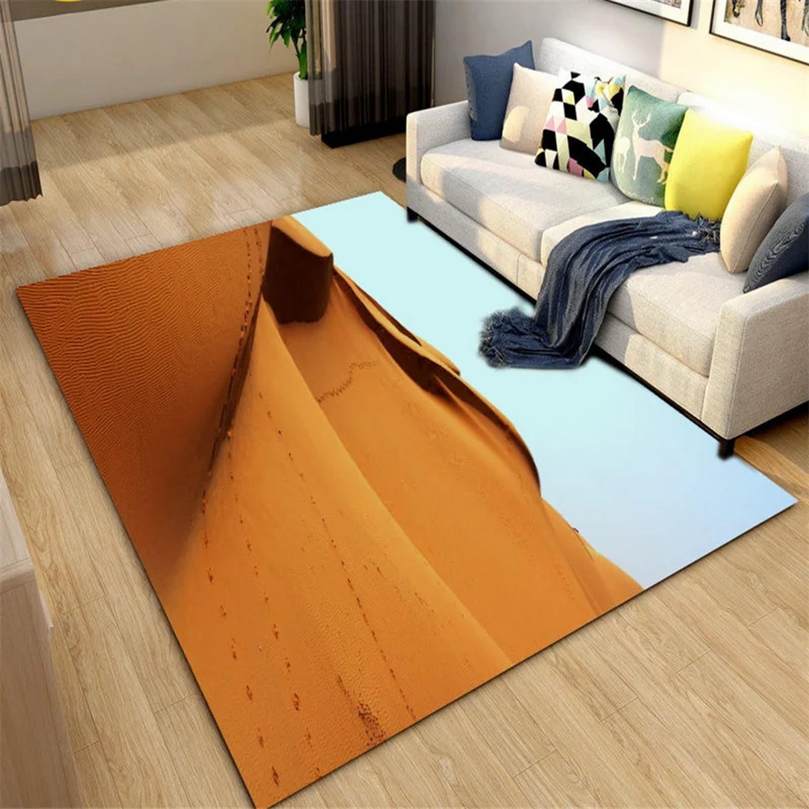 Tapis chambre doux et grand tapis de couloir rectangulaire 3D