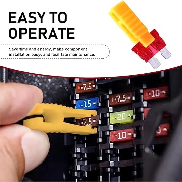 5 Pcs Mini Fuse Puller - 4 Sizes Automotive Fuse Puller Tool, Plastic Car Fuses Extractor Automotive Tools for Car Motorcycle Truck Fuses Replacement