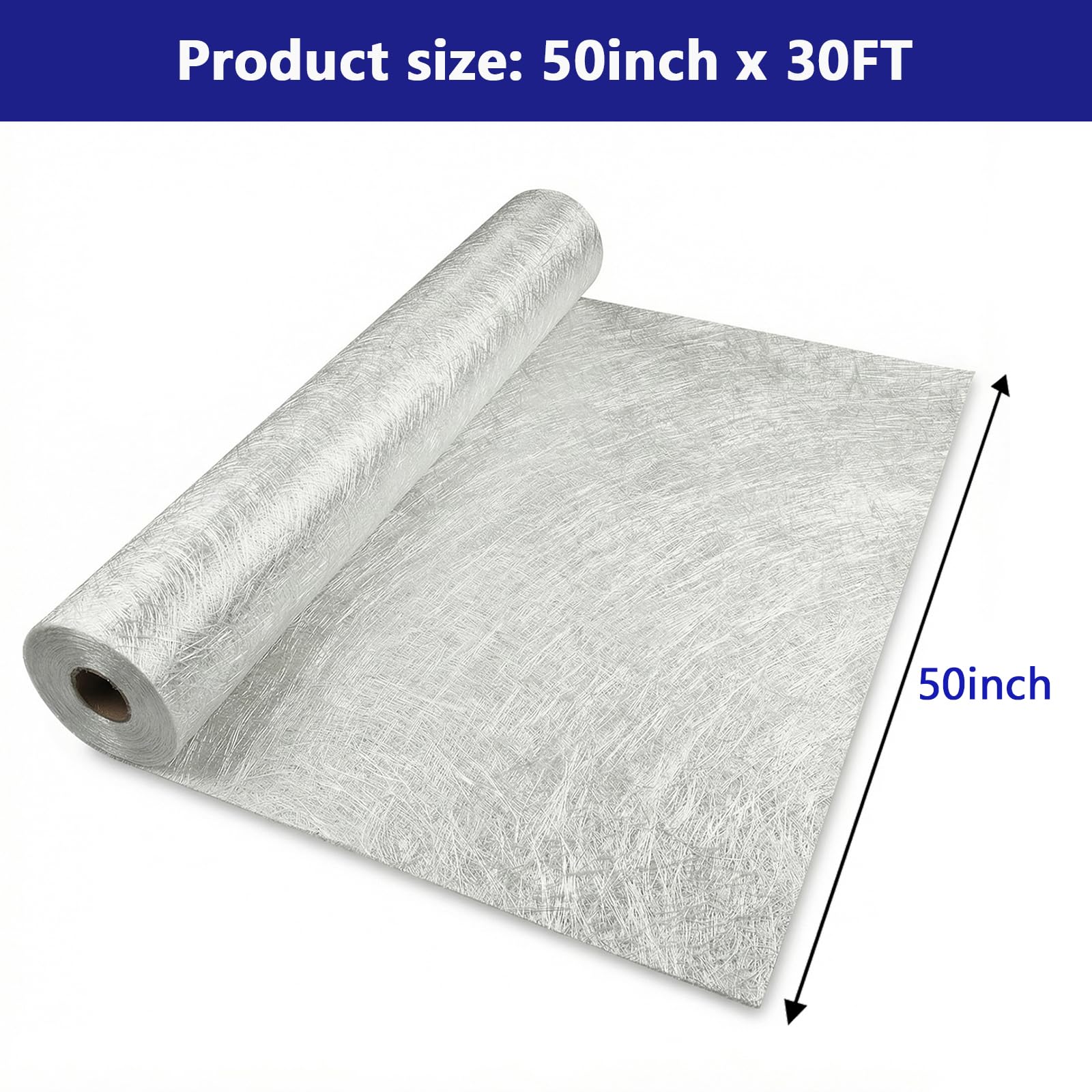 Fiberglass Mat Roll - 50" x 10 Yards for Boats -2 Fiberglass Mat Roll - 50" x 10 Yards for Boats -2
