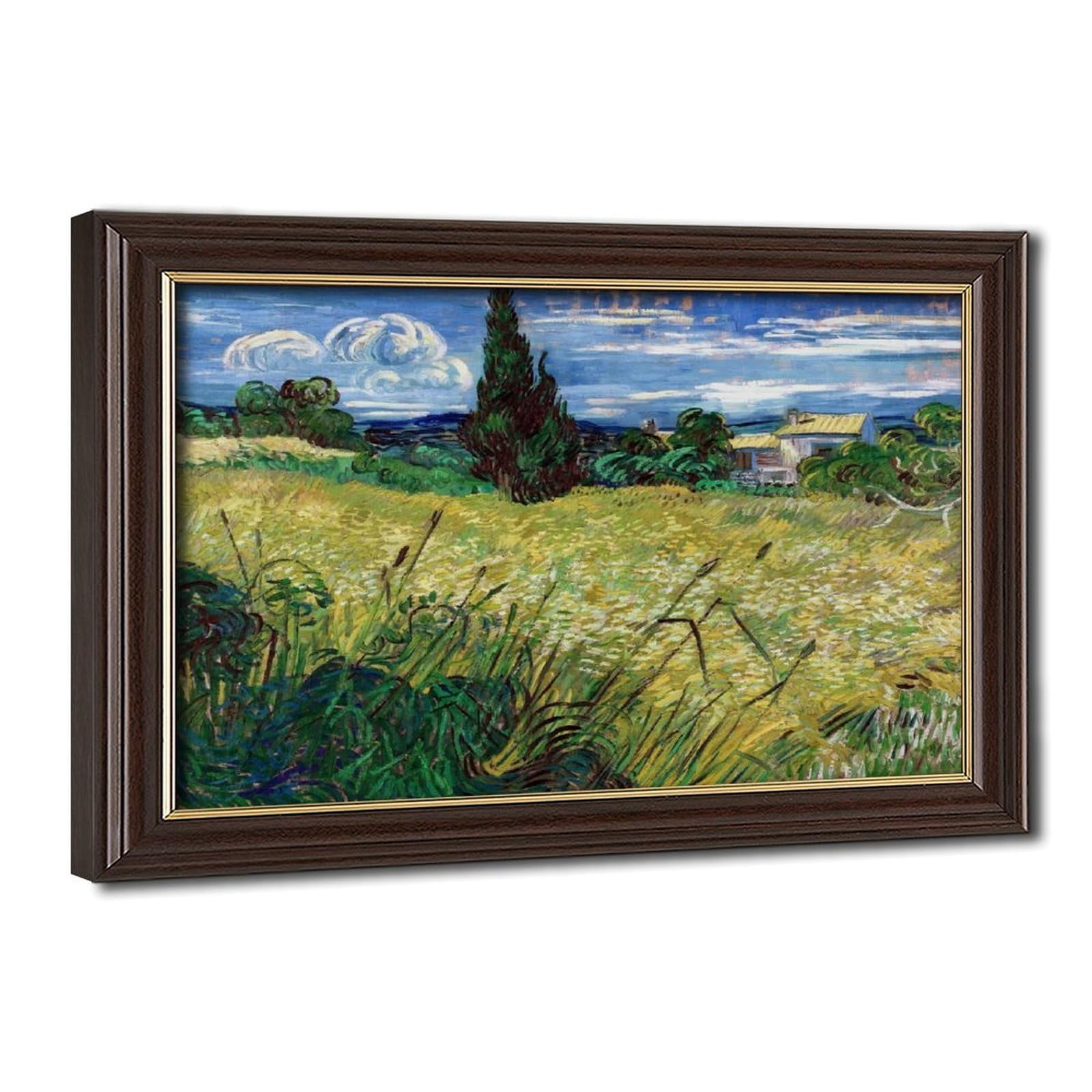 Champ de blé vert toile apaisante pour chambre et bureau - 8