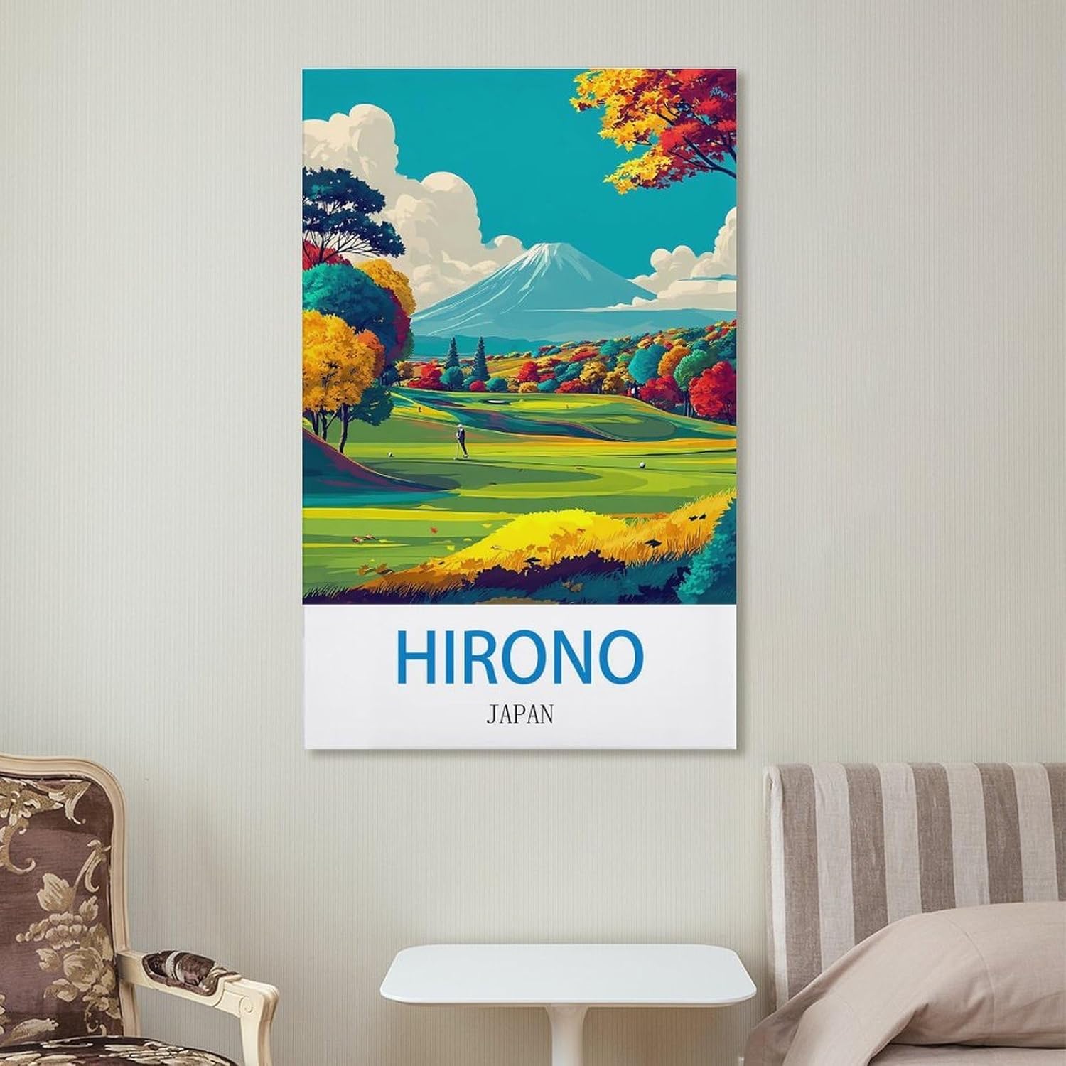 ZCJAIDJND Hirono Golf Japan Vintage Travel Posters 12x18inch(30x45cm) Painting Canvas Wall Art Picture Print